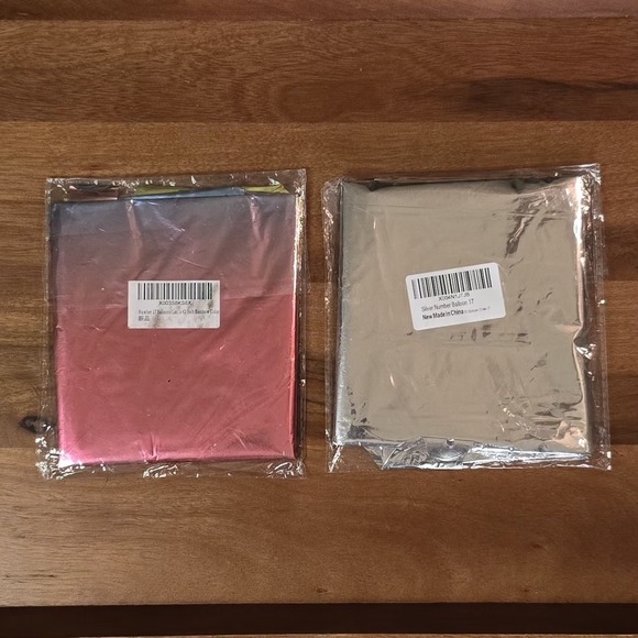 Numbers 1 & 7  Large Balloons Ombre Rainbow & Solid Silver Birthday Decor 2 Pack - Picture 3 of 3